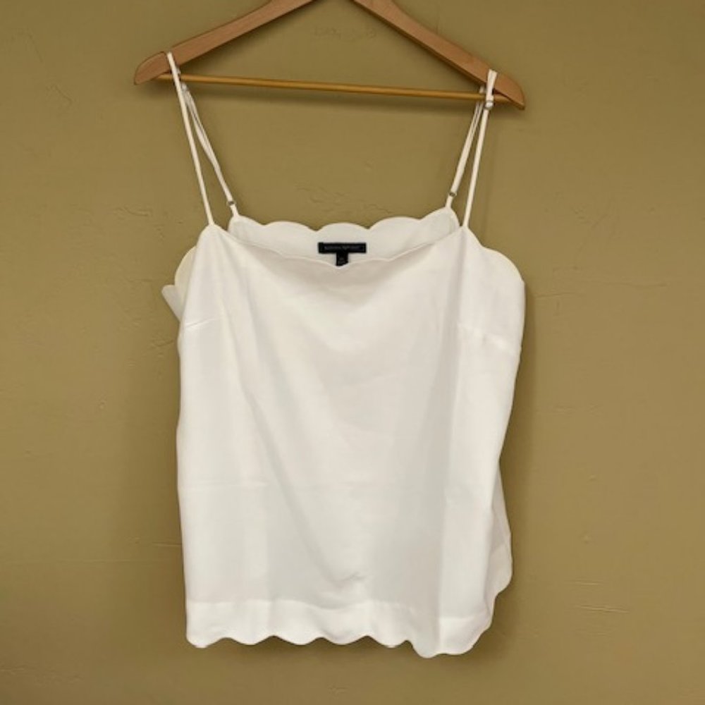 Banana Republic White Scalloped Cami